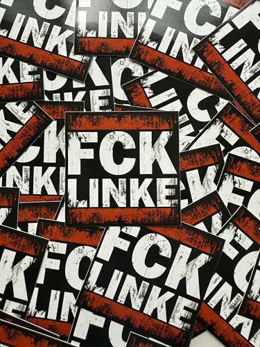 Aufkleber Set "FCK Linke", Politischer Sticker, Konservativ von Generisch