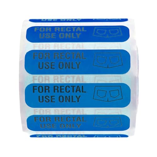 Aufkleber mit Aufschrift "Rectal Use Only", 500 x lustige Etiketten, Gag Klebeetiketten, lustige Streiche Warnaufkleber Rollen für Erwachsene, Humor, , Paketmarker, Apothekenflaschen, medizinische von Generisch