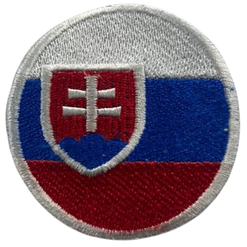 Aufnäher Slowakei Flagge Rund - 6cm Besticktes Bügelbild Aufbügler Aufnähen - Taktisches Militär Emblem für Jacken, Rucksäcke, Hüte, Westen & Kleidung - Kreisförmige Nationalflagge Patch Aufnäher Slowakei Flagge Rund - 6cm Besticktes Bügelbild Aufbügler Aufnähen - Taktisches Militär Emblem für Jacken, Rucksäcke, Hüte, Westen & Kleidung - Kreisförmige Nationalflagge Patch von Generisch