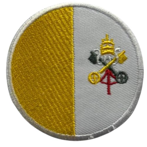 Aufnäher Vatikanstadt Flagge Rund - 6cm Besticktes Bügelbild / Aufbügler - Taktisches Militär Emblem für Jacken, Rucksäcke, Hüte, Westen & Kleidung - Kreisförmige Nationalflagge Patch Aufnäher Vatikanstadt Flagge Rund - 6cm Besticktes Bügelbild / Aufbügler - Taktisches Militär Emblem für Jacken, Rucksäcke, Hüte, Westen & Kleidung - Kreisförmige Nationalflagge Patch von Generisch