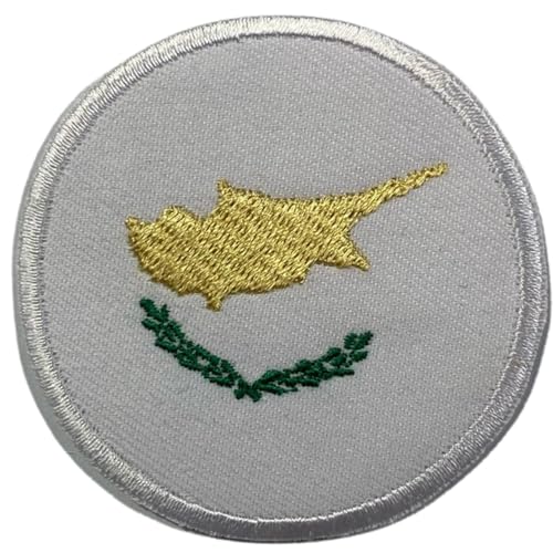 Aufnäher Zypern Flagge Rund - 6cm Besticktes Bügelbild / Aufbügler - Taktisches Militär Emblem für Jacken, Rucksäcke, Hüte, Westen & Kleidung - Kreisförmige Nationalflagge Patch Aufnäher Zypern Flagge Rund - 6cm Besticktes Bügelbild / Aufbügler - Taktisches Militär Emblem für Jacken, Rucksäcke, Hüte, Westen & Kleidung - Kreisförmige Nationalflagge Patch von Generisch