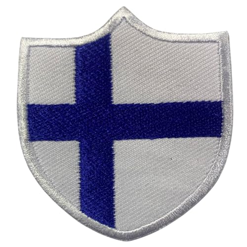 Aufnäher mit Finnland-Flagge, bestickt, zum Aufbügeln oder Aufnähen, Nationalsymbol, Militäraufnäher für Kleidung, Rucksäcke, Mützen Aufnäher mit Finnland-Flagge, bestickt, zum Aufbügeln oder Aufnähen, Nationalsymbol, Militäraufnäher für Kleidung, Rucksäcke, Mützen von Generisch