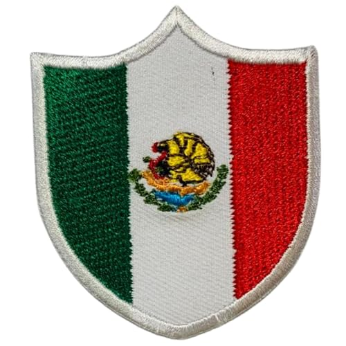 Aufnäher mit Flagge Mexiko, bestickt, zum Aufbügeln oder Aufnähen, Nationalsymbol, Militäraufnäher für Kleidung, Rucksäcke, Mützen von Generisch