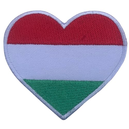 Aufnäher mit Herzmotiv, bestickt, zum Aufbügeln, Nationalemblem, taktischer Militäraufnäher, für Jacken, Rucksäcke, Hüte, Ungarn, 6,5 x 7 cm Aufnäher mit Herzmotiv, bestickt, zum Aufbügeln, Nationalemblem, taktischer Militäraufnäher, für Jacken, Rucksäcke, Hüte, Ungarn, 6,5 x 7 cm von Generisch