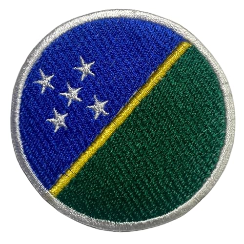 Aufnäher mit Salomonen-Flagge, rund, 6 cm, bestickt, zum Aufbügeln oder Aufnähen, taktisches Militär-Emblem für Jacken, Rucksäcke, Hüte, Westen und Kleidung, kreisförmige Nationalflagge Aufnäher mit Salomonen-Flagge, rund, 6 cm, bestickt, zum Aufbügeln oder Aufnähen, taktisches Militär-Emblem für Jacken, Rucksäcke, Hüte, Westen und Kleidung, kreisförmige Nationalflagge von Generisch