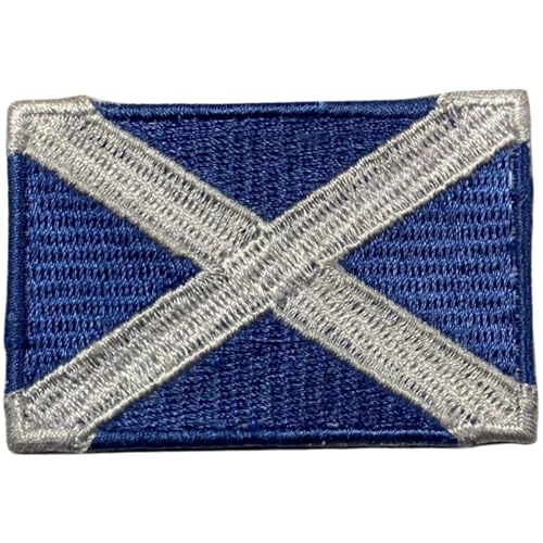 Aufnäher mit Schottland-Flagge, 7 x 4 cm, bestickt, zum Aufbügeln / Aufnähen, taktisches Militär-Emblem für Jacken, Rucksäcke, Hüte und Kleidung – DIY Stoff Reparatur Patch von Generisch