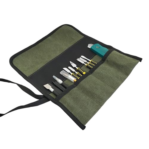 Aufrollbare Werkzeugtasche | Aufrollbarer Tischlerwerkzeug-Organizer, mehrere Taschen, Segeltuchträger, Schweißer, Klempnerzubehör für Schraubenschlüssel, Bohrer, Zangen, Schraubendreher, Stecknüsse Aufrollbare Werkzeugtasche | Aufrollbarer Tischlerwerkzeug-Organizer, mehrere Taschen, Segeltuchträger, Schweißer, Klempnerzubehör für Schraubenschlüssel, Bohrer, Zangen, Schraubendreher, Stecknüsse von Generisch