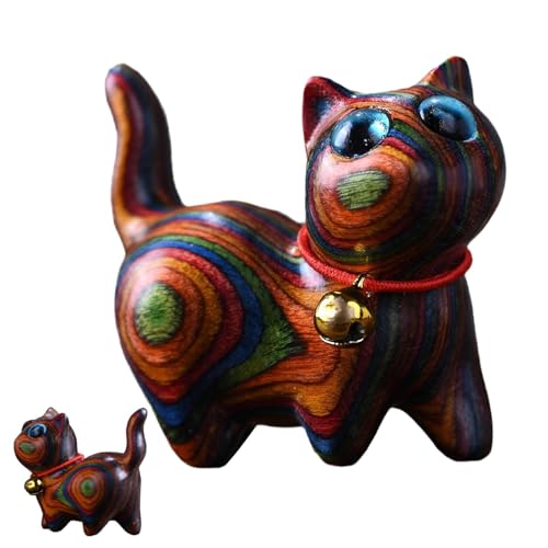 Aus Geschnitzte Katzenfiguren, kleine Katzenskulptur aus | Geschnitzte Katzen-Holzfiguren - Tierfigur aus, Katze, Dekoration für Schreibtisch, Bücherregal, Schlafzimmertisch Aus Geschnitzte Katzenfiguren, kleine Katzenskulptur aus | Geschnitzte Katzen-Holzfiguren - Tierfigur aus, Katze, Dekoration für Schreibtisch, Bücherregal, Schlafzimmertisch von Generisch