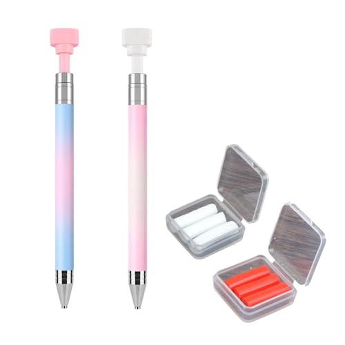 Automatic Refillable Wax Pen, Fine Point Diamond Art Accessories, Diamond Art Pens Refillable with Wax, for Diamond Art Nail DIY Craft (2 pcs-A) von Generisch