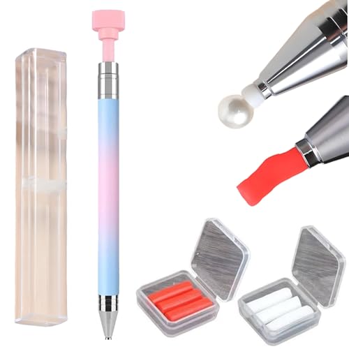 Automatic Refillable Wax Pen For Diamond Painting, Diamond Art Stylus With Wax, Pencil For Rhinestones Diamond Art Pens Refillable For Diamond Art Nail Diy Craft(1Pc blue) von Generisch