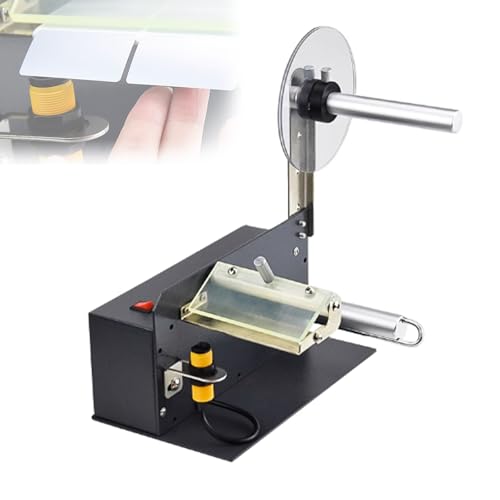 Automatische Etikettenaufwicklermaschine - Aufkleberwickelmaschine mit intelligentem Sensor, einstellbare Etikettenposition, für Etiketten und Barcodes, Etikettenbreite 120 mm, Durchmesser 10-106 mm von Generisch