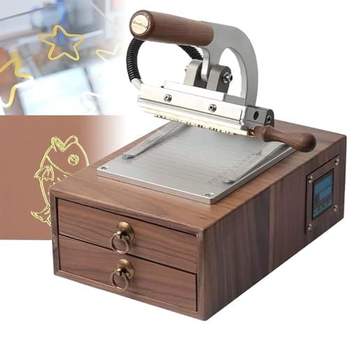 Automatische Heißfolien-Stempelmaschine mit arbeitssparenden Klappgriffen, doppellagige Aufbewahrung zum Basteln, Lederpressen und Folienübertragung Automatische Heißfolien-Stempelmaschine mit arbeitssparenden Klappgriffen, doppellagige Aufbewahrung zum Basteln, Lederpressen und Folienübertragung von Generisch