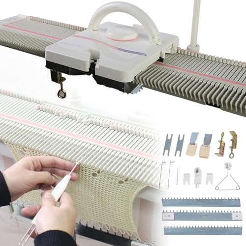 Automatische Strickmaschine für Schal und Mütze, inklusive Zubehör für handgefertigte Pullover, geeignet für alle Altersgruppen von Generisch