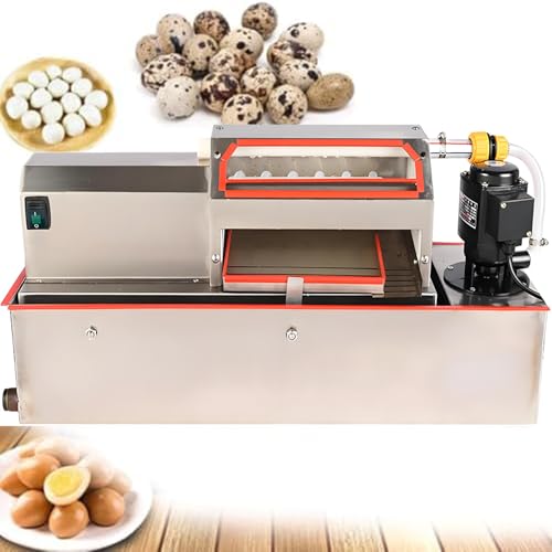 Automatischer Eierschäler, hohe Effizienz, 35 kg/h Leistung, energiesparende 25 W Leistung, langlebiger Edelstahl für gewerbliche Küchen und Lebensmittelverarbeitung von Generisch