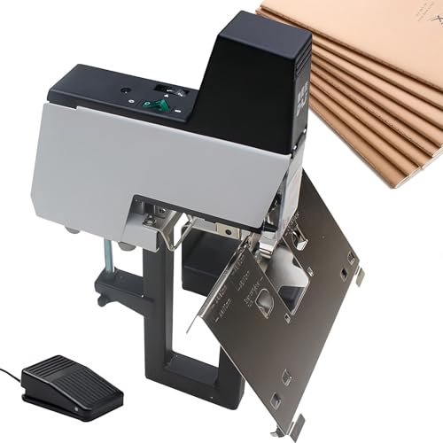 Automatischer elektrischer Sattelhefter – robuste Bindemaschine für Flach- und Buchbindung, pedalbetrieben, Griffe 2–40 Blatt, ideal für Büro und Schule von Generisch