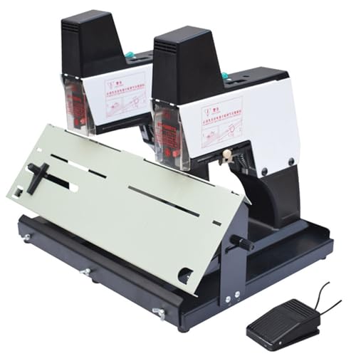 Automatischer elektrischer Schreibtischhefter mit Fußpedal für Büro und Schule, Buchbindung, strapazierfähig, Doppelnutzung, Flach- und Sattelbinder Automatischer elektrischer Schreibtischhefter mit Fußpedal für Büro und Schule, Buchbindung, strapazierfähig, Doppelnutzung, Flach- und Sattelbinder von Generisch