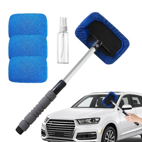 Autoscheiben Reiniger Werkzeug | Mikrofasertuch Bürste Mit Ausziehbarem Griff - Leichtes Drehbares -Bürstenset Für Haushalt Und Fahrzeuge Autoscheiben Reiniger Werkzeug | Mikrofasertuch Bürste Mit Ausziehbarem Griff - Leichtes Drehbares -Bürstenset Für Haushalt Und Fahrzeuge von Generisch