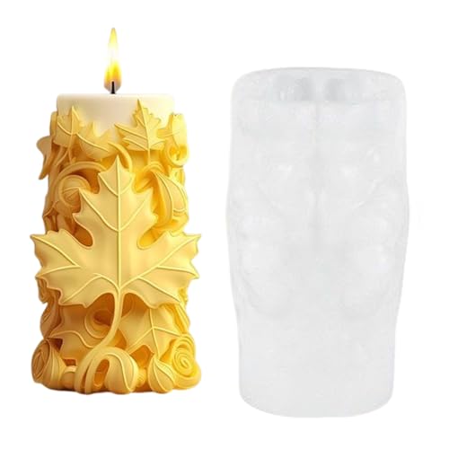 Autumn Leaves Candle & Soap Molds, Reusable Cylinder Mold, Maple Leaf Shape, Easy Release Design, Non-Stick Craft Tool for Fall Creations with Family Friends Colleagues, Multicolor Autumn Leaves Candle & Soap Molds, Reusable Cylinder Mold, Maple Leaf Shape, Easy Release Design, Non-Stick Craft Tool for Fall Creations with Family Friends Colleagues, Multicolor von Generisch