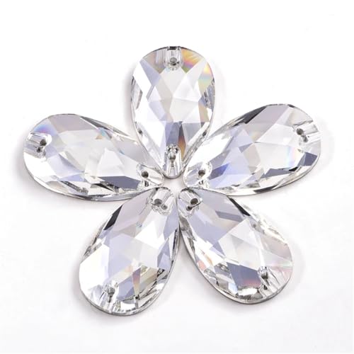B2598 Glasstrasssteine zum Aufnähen, Kristall, AB-Kristall, in vielen Farben, flache Rückseite, Glasstein, zum Nähen, für Hochzeitskleid B2598 Glasstrasssteine zum Aufnähen, Kristall, AB-Kristall, in vielen Farben, flache Rückseite, Glasstein, zum Nähen, für Hochzeitskleid von Generisch
