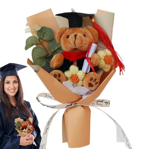Bärenstrauß Plüschstrauß,Abschlussbärenblumenstrauß | Handgemachte kreative Häkelblumen - Gewebter Plüschstrauß. Langlebiges Blumenarrangement für Absolventen Bärenstrauß Plüschstrauß,Abschlussbärenblumenstrauß | Handgemachte kreative Häkelblumen - Gewebter Plüschstrauß. Langlebiges Blumenarrangement für Absolventen von Generisch