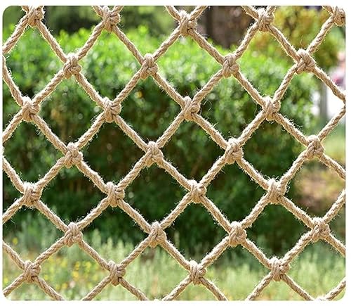 Balkon-Fallnetz – Rankgitter für Kletterpflanzen, natürliches Juteseil, Dekoration für Wände/Terrasse, 8 mm dick, mehrere (1 x 2 m) von Generisch