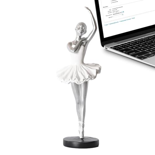 Ballerina Ornamente | Moderne Harz Balletttänzer Ornament, kreative Kunstschmuck für Schlafzimmer, elegantes anmutiges Wohnkultur für Tischplatten, Desktop, Fensterbank, Bücherregal von Generisch