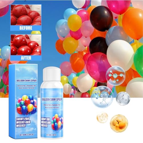 Ballon Glanzspray,Ballon Glanzspray | 4,58 Unzen Glanzspray Für Glänzende Luftballons | Glitzer Finish Spray, Wasserfest, Langlebig, Dekorationszubehör Für Szenen Ballon Glanzspray,Ballon Glanzspray | 4,58 Unzen Glanzspray Für Glänzende Luftballons | Glitzer Finish Spray, Wasserfest, Langlebig, Dekorationszubehör Für Szenen von Generisch