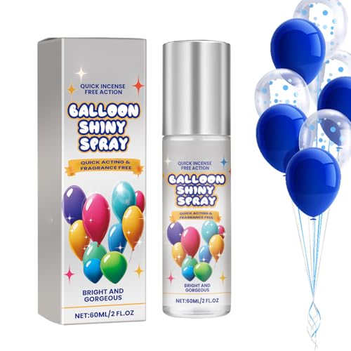 Ballon Shine Spray - Ballon Glitzer Spray Art Shine Ball Oon Gloss, 60 ml wasserdichte Silikon -Latexballons Nebel für ein elegantes Hochgloss -Finish für Weihnachten Geburtstag Hochzeitsfeier Event von Generisch