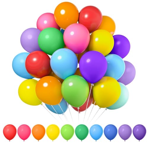 Ballonbogen-Set, 12,7 cm, 60 Stück, Luftballons in 10 Farben, für Babyparty, Geburtstag, Hochzeit, Brautparty, Jahrestag, Prinzessin, Karneval, Veranstaltungen, Dekorationen, Neujahr, Halloween von Generisch