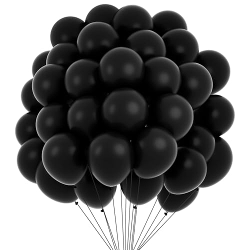 Ballonbogen-Set, 30,5 cm, 60 Stück, schwarze Luftballons, für Babyparty, Geburtstagsfeier, Hochzeit, Brautparty, Jahrestag, Prinzessin, Karneval, Veranstaltungen, Dekorationen, Neujahr, Halloween von Generisch