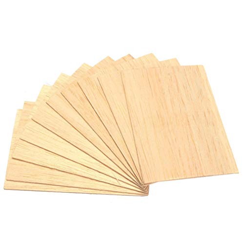 Balsaholzplatten, Holzplatte für Haus, Schiff, Handwerk, Modell, DIY, 10 Stück/Set, Größe 150 x 100 x 2 mm, Modell, DIY, Holz, Haltbarkeit Balsaholzplatten, Holzplatte für Haus, Schiff, Handwerk, Modell, DIY, 10 Stück/Set, Größe 150 x 100 x 2 mm, Modell, DIY, Holz, Haltbarkeit von Generisch