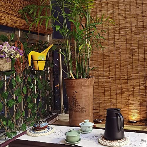 Bambus-Außenrollos für Terrasse/Garten/Fenster/Tür/Küche, römische Lampenschirme, UV-Schutz, wasserdicht, Lichtfilterung – Sonnenschutz Rollos von Generisch
