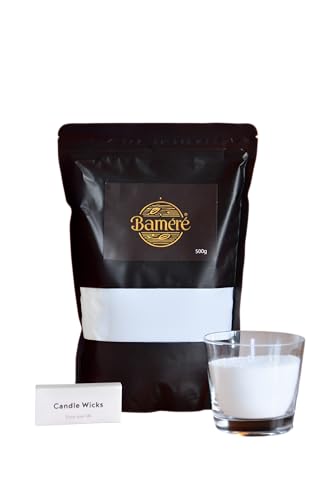 Baméré Kerzensand mit Dochten, Wachsgranulat, Kerzen selber machen Set, Pearled Candle, Kerzenwachsperlen, hochwertiger Kerzenwachs, Kerzen, 500 g Kerzensand inklusive 30 Dochten (500g weiss) von Generisch