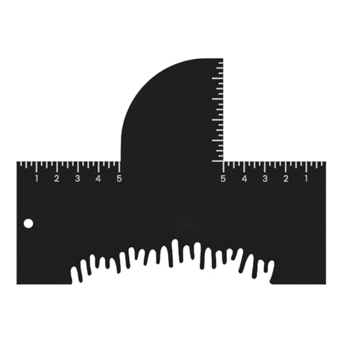 Barber Enhancement Card, Beard Shaping Guide, Hairline Contouring Tool 5.98x4.37 inches, Precision Outlining Stencil, Built-In Measurement Scale, Ideal for Grooming, Shaving von Generisch