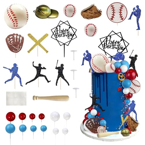 Baseball-Kuchenaufsatz, Baseball-Kuchenaufsatz, Baseball-Spieler-Dekorationen – Baseball-Sport-Thema-Kuchenaufsatz Baseball-Kuchenaufsatz, Baseball-Kuchenaufsatz, Baseball-Spieler-Dekorationen – Baseball-Sport-Thema-Kuchenaufsatz von Generisch