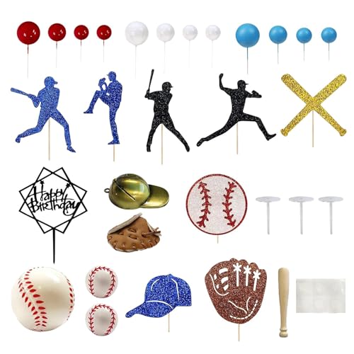 Baseballspieler Kuchendekoration - Happy Baseball Player Cake Topper, Baseball Themed Happy Birthday Cake Topper für Erwachsene und alle Altersgruppen, Baseball Themed Birthday Cake Decoration für Baseballspieler Kuchendekoration - Happy Baseball Player Cake Topper, Baseball Themed Happy Birthday Cake Topper für Erwachsene und alle Altersgruppen, Baseball Themed Birthday Cake Decoration für von Generisch
