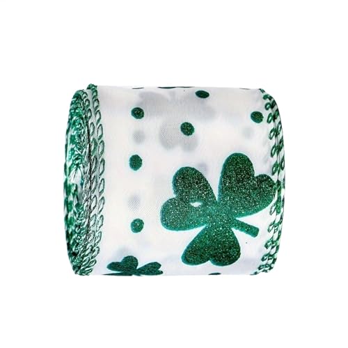 -Bastelband, grüne Stoffbänder zum Basteln, farbecht, weiches Ripsband, St. Patrick's für Kranzschleifen -Bastelband, grüne Stoffbänder zum Basteln, farbecht, weiches Ripsband, St. Patrick's für Kranzschleifen von Generisch