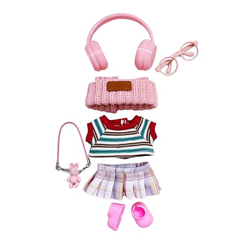 Bastelset Für Kinder Kleidung für Puppen (Keine Puppe) Handgemachte Kleidung für Puppen Outfits für 17cm Sammlerstücke Stilvolle für den Urlaub Kunsthandwerk Für Erwachsene Frauen (11x4x4cm) von Generisch