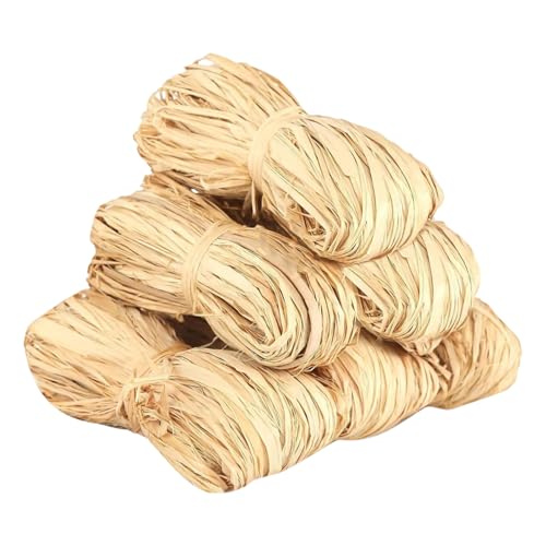 Bastgras, Schnur zum Basteln-Dekoband Bastelstroh,Hochzeitsband aus handgefertigten Materialien, einfach zu schneidende Bastelmaterialien und Materialien für die Weihnachtsfeiertagsverpackung Bastgras, Schnur zum Basteln-Dekoband Bastelstroh,Hochzeitsband aus handgefertigten Materialien, einfach zu schneidende Bastelmaterialien und Materialien für die Weihnachtsfeiertagsverpackung von Generisch