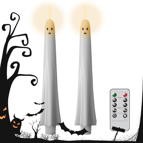 Batteriebetriebene Kerzen | Halloween Geister Kerzen Batteriebetrieben Spitzkerzen | LED Kerzenständer Deko Für Kamin Indoor Outdoor Tisch Wohnzimmer Batteriebetriebene Kerzen | Halloween Geister Kerzen Batteriebetrieben Spitzkerzen | LED Kerzenständer Deko Für Kamin Indoor Outdoor Tisch Wohnzimmer von Generisch