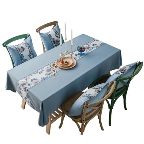 Baumwoll-Leinen-Tischdecke mit geometrischer Stickerei für Zuhause, Restaurant, Café, Hotel, stilvolle Dekoration Baumwoll-Leinen-Tischdecke mit geometrischer Stickerei für Zuhause, Restaurant, Café, Hotel, stilvolle Dekoration von Generisch