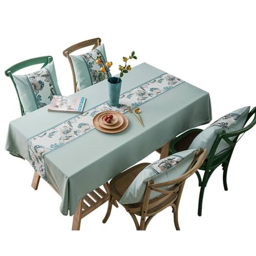 Baumwoll-Leinen-Tischdecke mit geometrischer Stickerei für Zuhause, Restaurant, Café, Hotel, stilvoller Stoff von Generisch