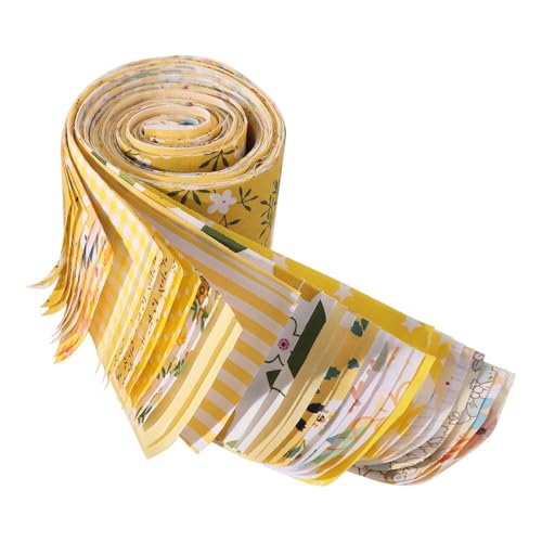 Baumwoll-Steppstoff, 40 Stück, Muster, Gelee-Rollen, 6,3 x 50,8 cm, zum Aufrollen, vorgeschnittene Quiltstreifen, 20 verschiedene Blumendrucke (Stil 1) von Generisch