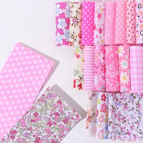 Baumwoll-Steppstoff, 40 Stück, Muster, Gelee-Rollen, 6,3 x 50,8 cm, zum Aufrollen, vorgeschnittene Quiltstreifen, 20 verschiedene Blumendrucke (Stil 3) von Generisch