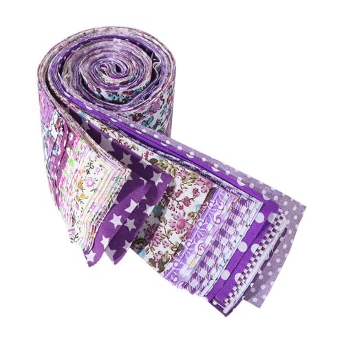Baumwoll-Steppstoff, 40 Stück, Muster, Gelee-Rollen, 6,3 x 50,8 cm, zum Aufrollen, vorgeschnittene Quiltstreifen, 20 verschiedene Blumendrucke (Stil 4) von Generisch