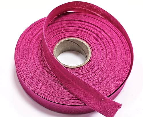 Baumwolle Schrägband vorgefalzt 40/20mm bordeaux-violett 10m von Generisch