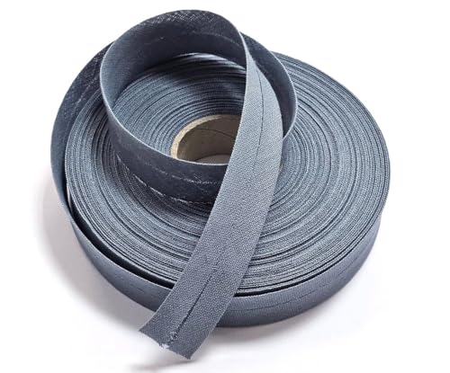 Baumwolle Schrägband vorgefalzt 40/20mm grau-blau 10m Baumwolle Schrägband vorgefalzt 40/20mm grau-blau 10m von Generisch