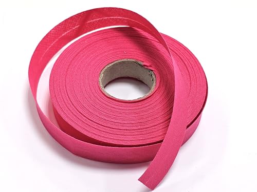 Baumwolle Schrägband vorgefalzt 40/20mm hell-pink 10m von Generisch
