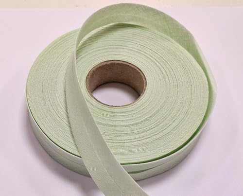 Baumwolle Schrägband vorgefalzt 40/20mm jade- grün 10m Baumwolle Schrägband vorgefalzt 40/20mm jade- grün 10m von Generisch