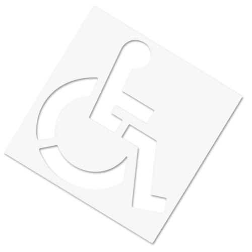 Behindertenparkplatz Schablone | Behindertenparkplatz Boden Vorlage - Wetterfeste Hochsichtbarkeit Farbschild Für Behinderter Fahrstreifen Plakat Pfosten Fahrbahn von Generisch